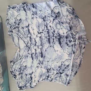 Tie dye blue and white shirt